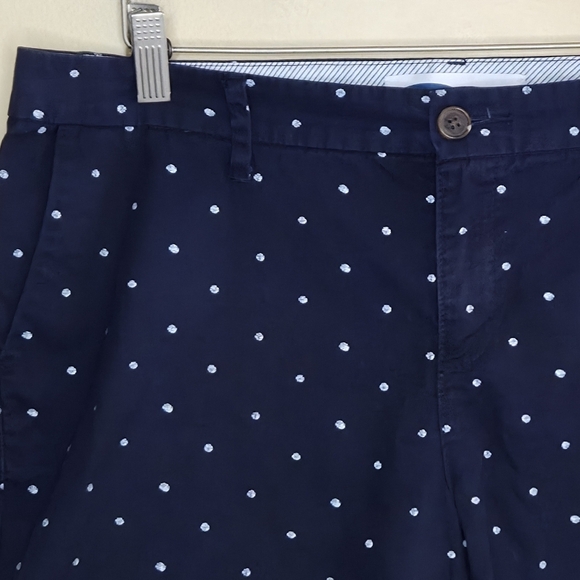 Old Navy | Navy Blue & White Polka Dot Everyday Chino Shorts Size 10 - Picture 2 of 5